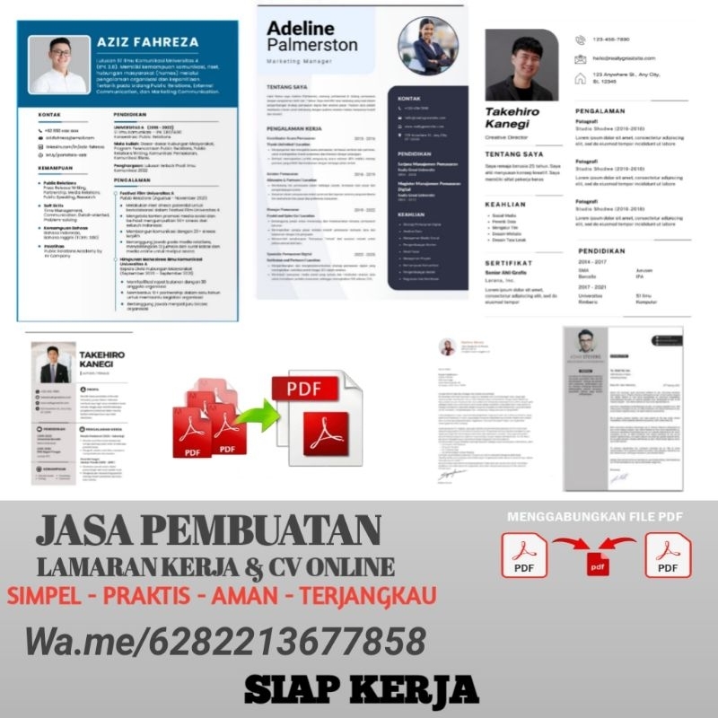 

JASA PEMBUATAN CV ONLINE DAN RESUME