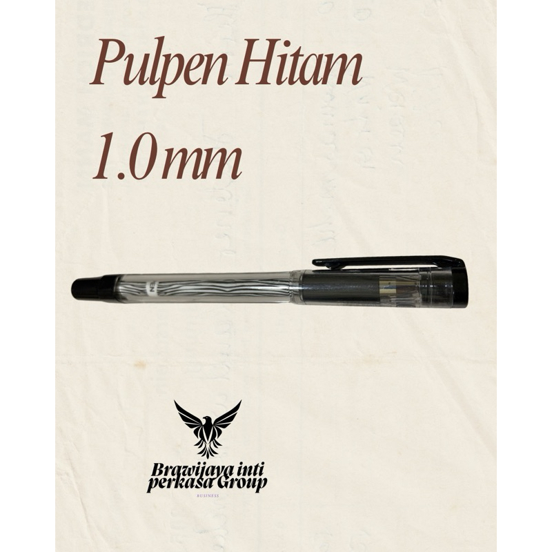 

Pulpen Hitam pulpen ecer 1.0 mm merk Tizo