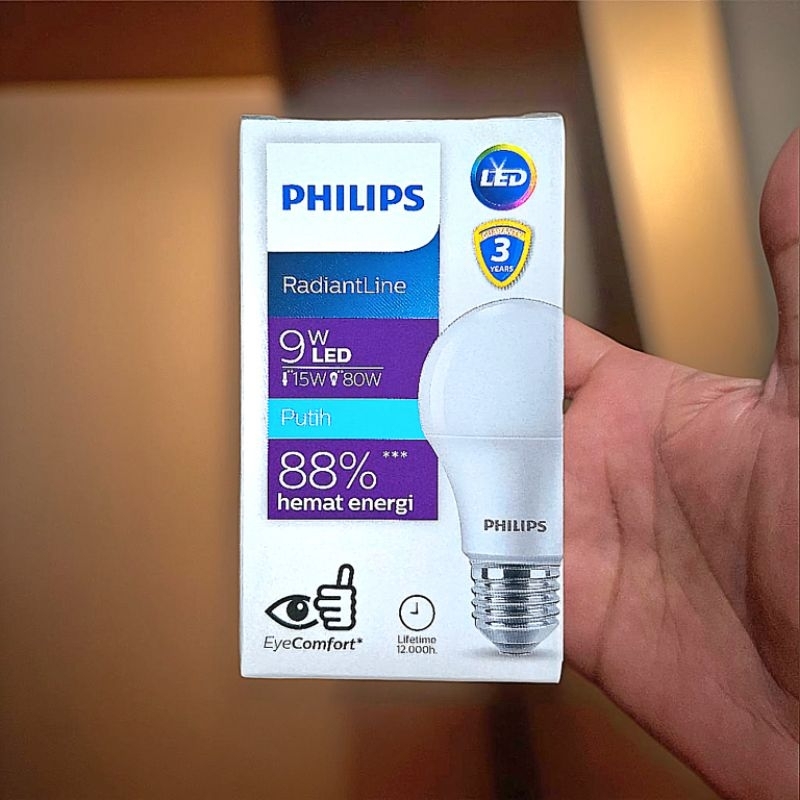 PHILIPS LAMPU 9 WATT RADIANTLINE LEDBULB 6500K PUTIH