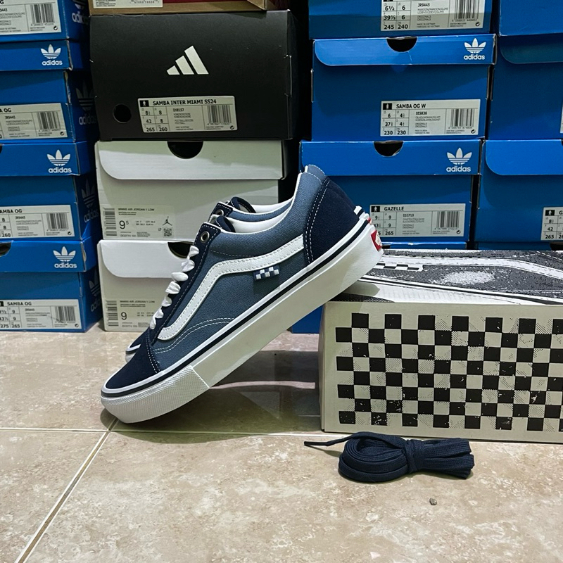 Vans skate old skool navy white (Resmi PT NAVYA)