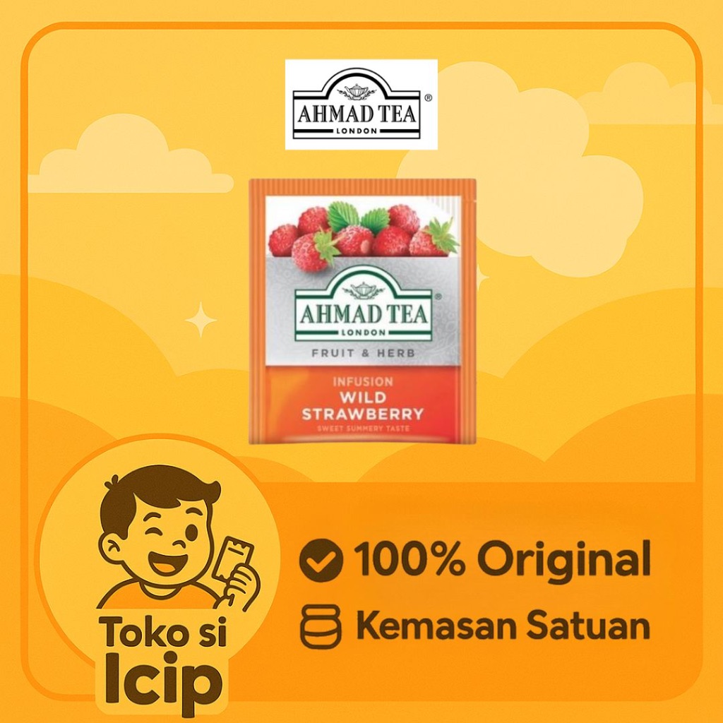 

[Sachet] Ahmad Tea Infusion Wild Strawberry 100% Natural Eceran Original