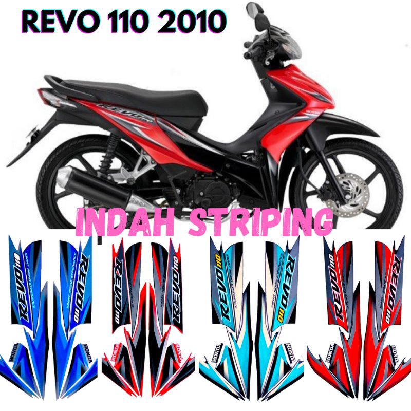 Striping Stiker Lis Motor Honda Revo 110 Tahun 2010 Pelek Racing / Non Jari Jari