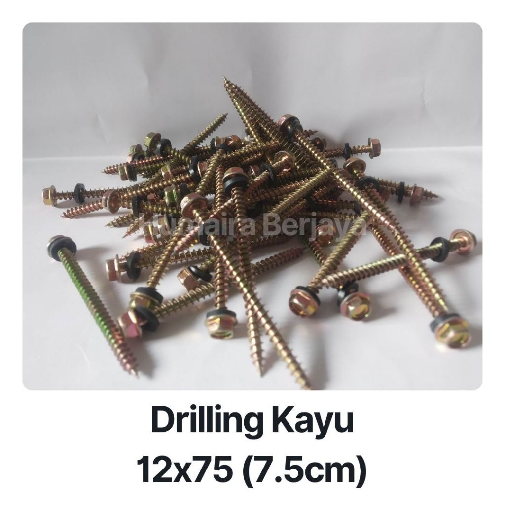 Baut Drilling Kayu 12x75 (7.5cm)
