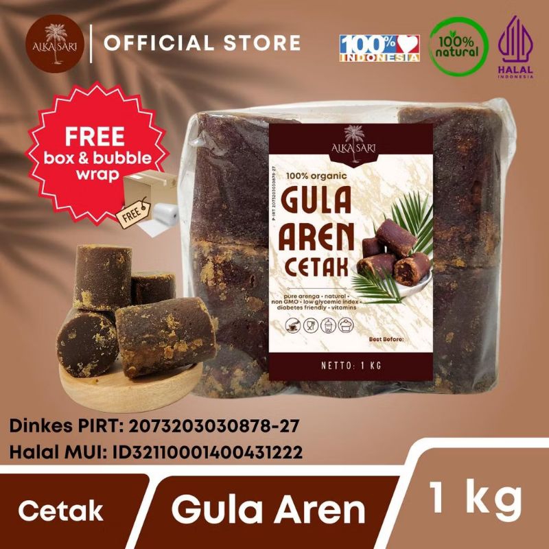 

Gula Aren Cetak Organik Premium 1kg