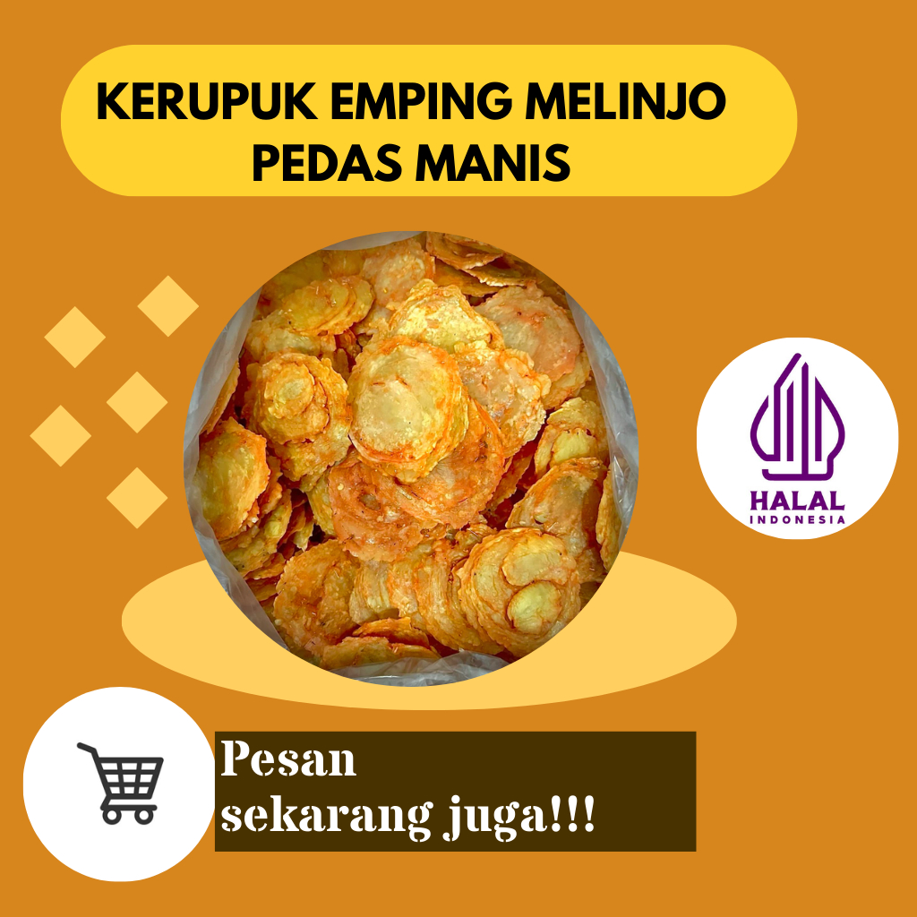 

Kerupuk emping melinjo pedas manis Kripik emping mlinjo