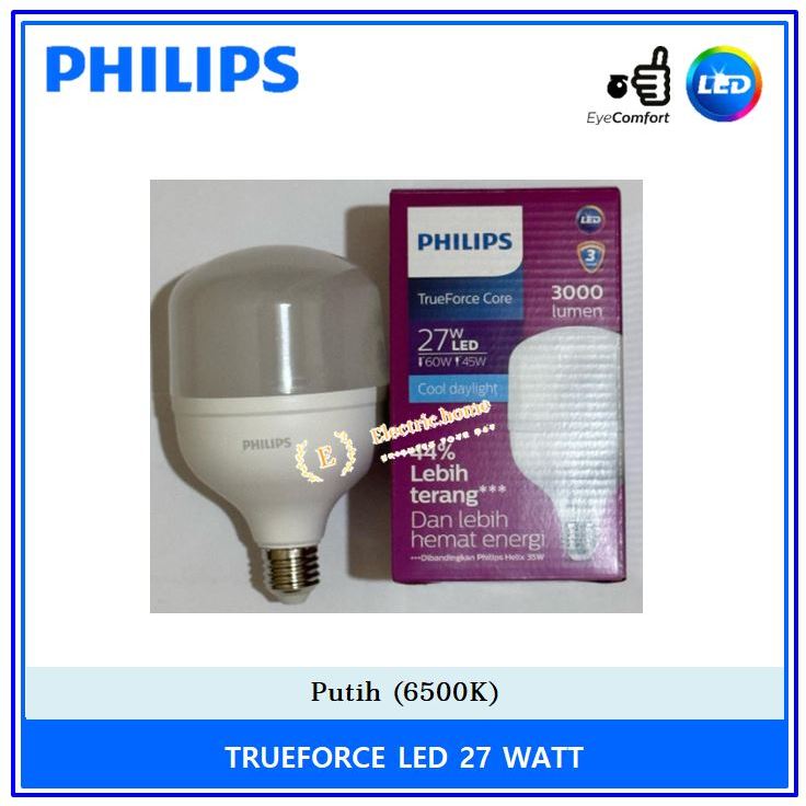 PHILIPS LAMPU TRUEFORCE LED 27 WATT 27 W (PENGGANTI 30W) PUTIH LED 27W PHILIPS