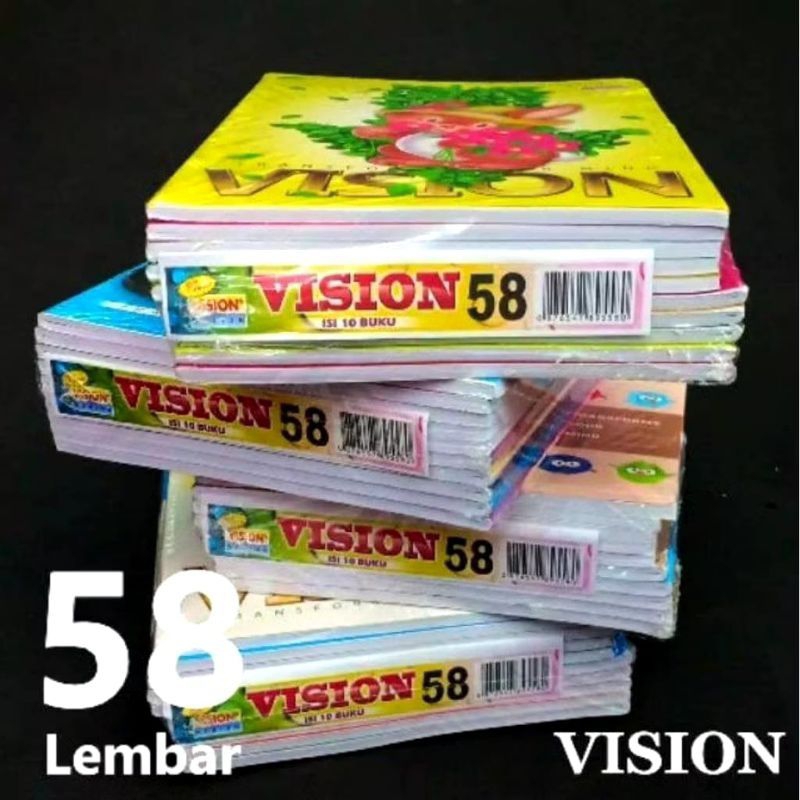 

Buku Tulis Vision 58 Murah (PAK) / Buku Tulis VISION 58 / Buku Tulis VISION 58 Lembar 10 pcs