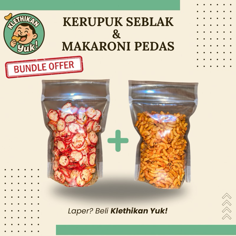 

[PAKET HEMAT] Kerupuk Seblak Pedas 150gr + Makaroni Pedas 200gr