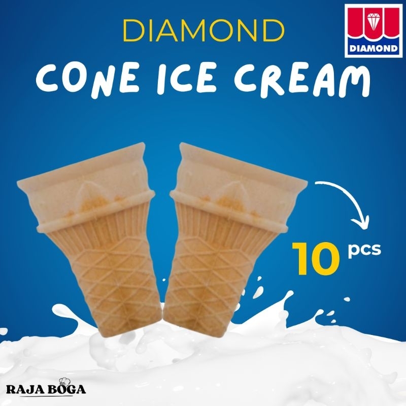 

Cone Ice Cream Diamond 1 Pack isi 10 pcs