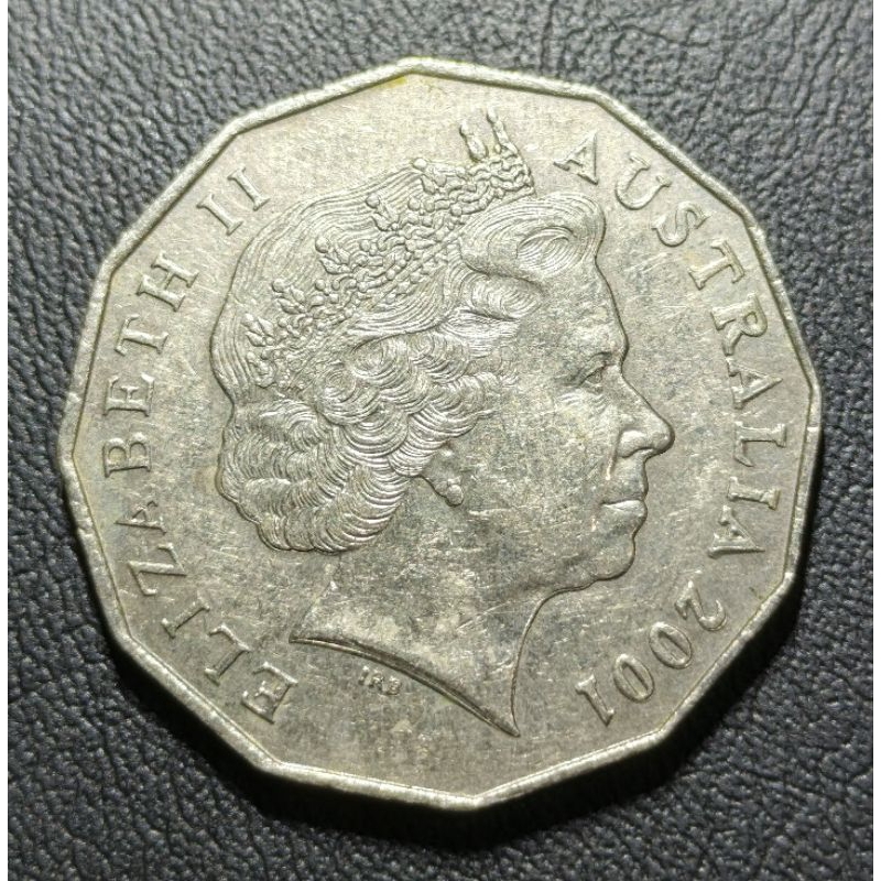 Koin Asing Australia 50 Sen Tahun 2001