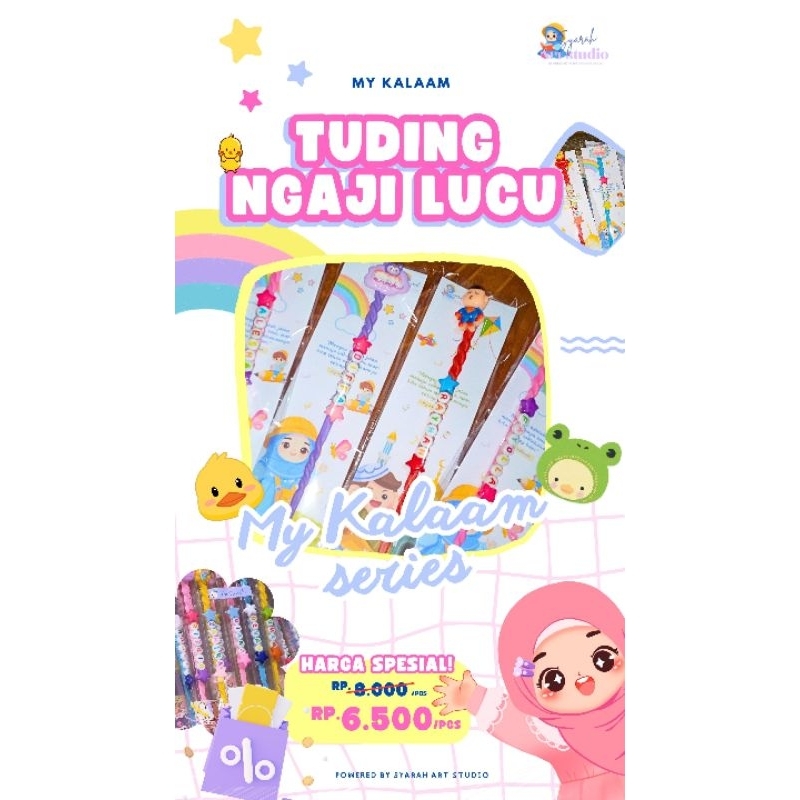 

My Kalaam Tuding ngaji Karakter Custom nama anak + Bookmark