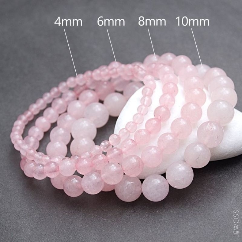 GELANG BATU ROSE QUARTZ | Gelang Rose Quartz Asli – Batu Cinta & Penyembuhan | Gelang Rose Quartz As