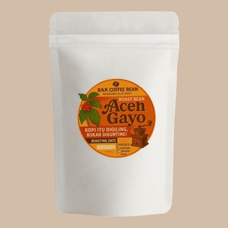 

Kopi Arabika Gayo Aceh Natural 100% Specialty Coffee Beans - Fresh Roasted 200gr