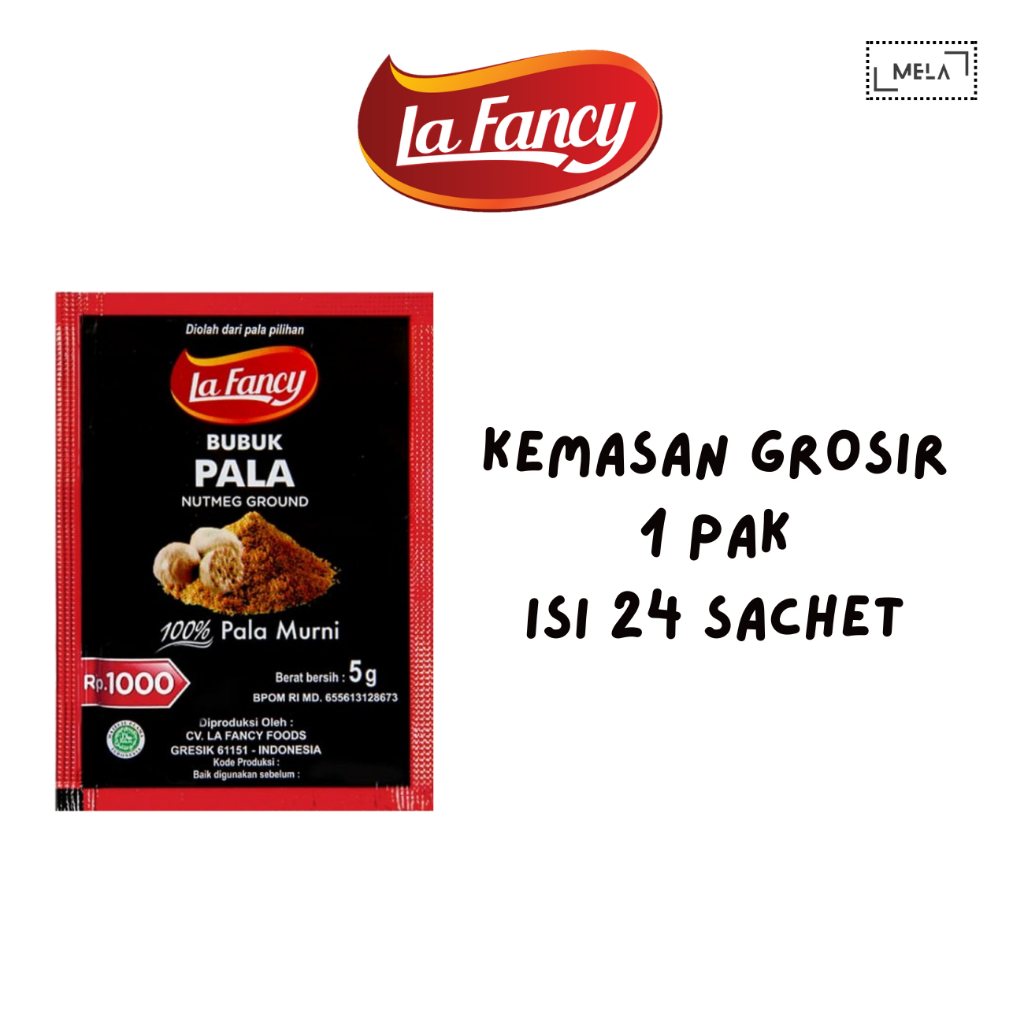 

La Fancy Bubuk Pala 5 gr - 1 Pak isi 24 Sachet
