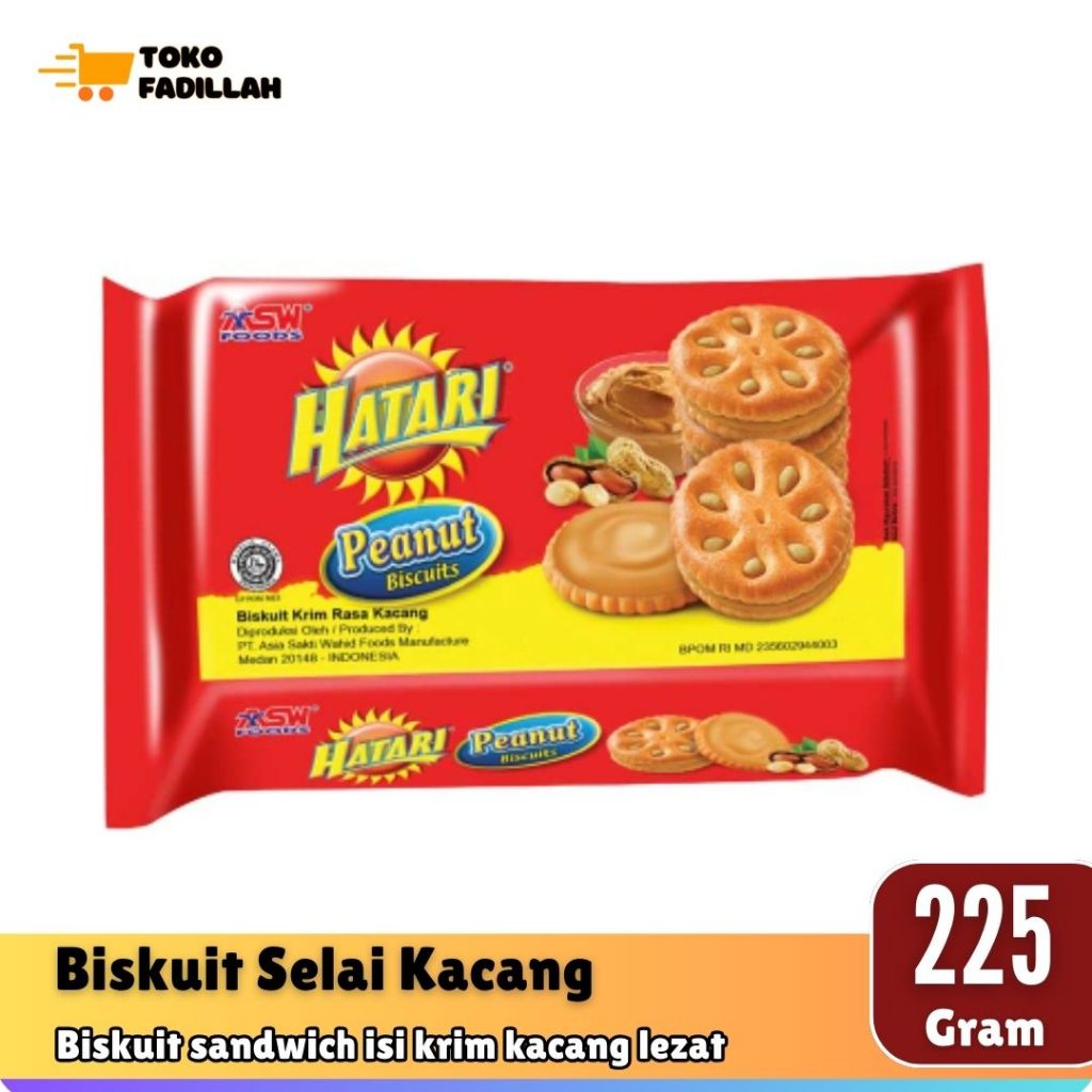 

Hatari Peanut Biscuits 225 gr - Biskuit Selai Kacang