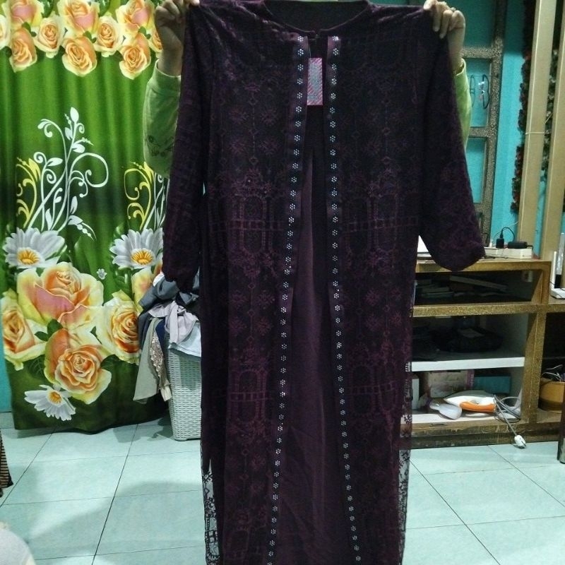 gamis burgundy