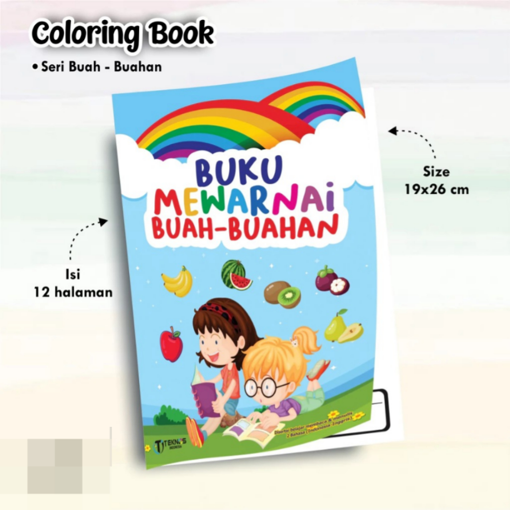 

BUKU EDUKASI ANAK MEWARNAI SERI BUAH-BUAHAN - BUKU EDUKASI ANAK PAUD/TK - UKURAN A5 ISI 12 HALAMAN