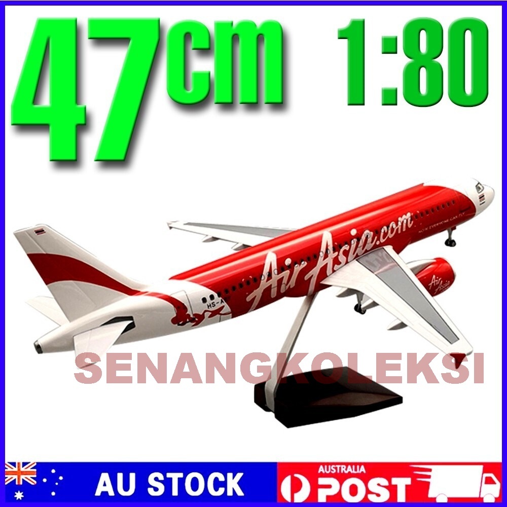 Miniatur Diecast Pesawat Air Asia Airbus A320 Besi Jumbo
