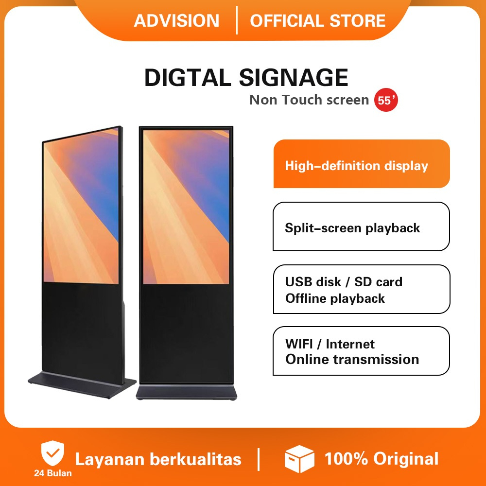 Digital Signage 55 Inch Touchscreen Android/Windows
