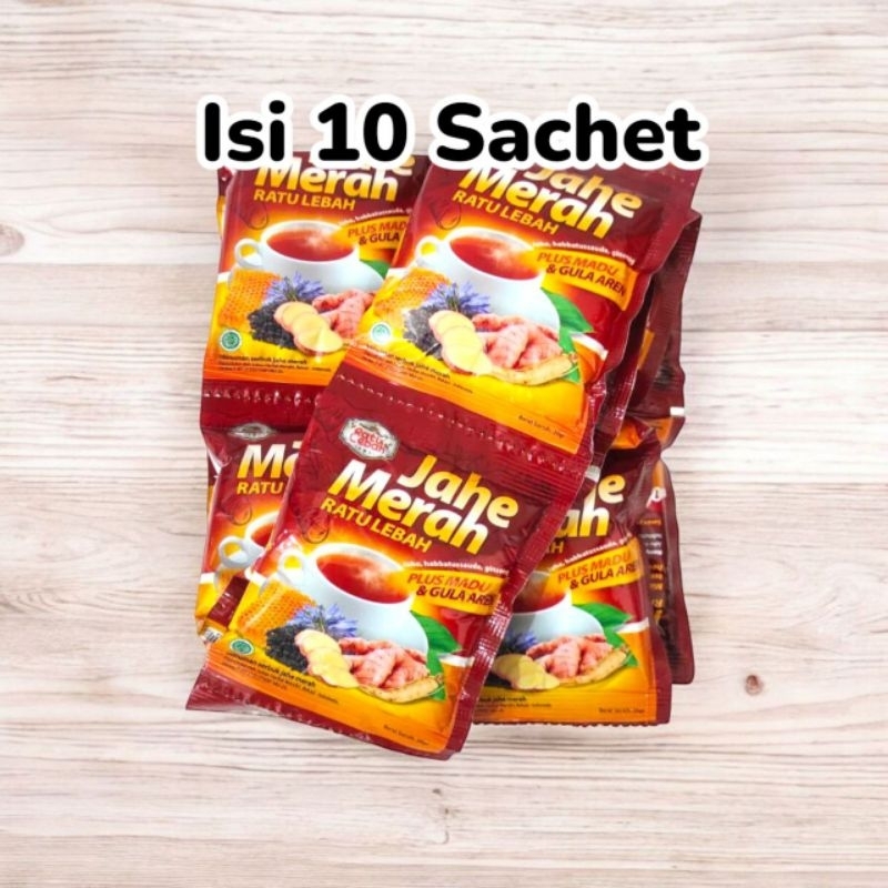 

Jahe merah plus madu & gula aren by Ratu lebah isi 10sct Murah