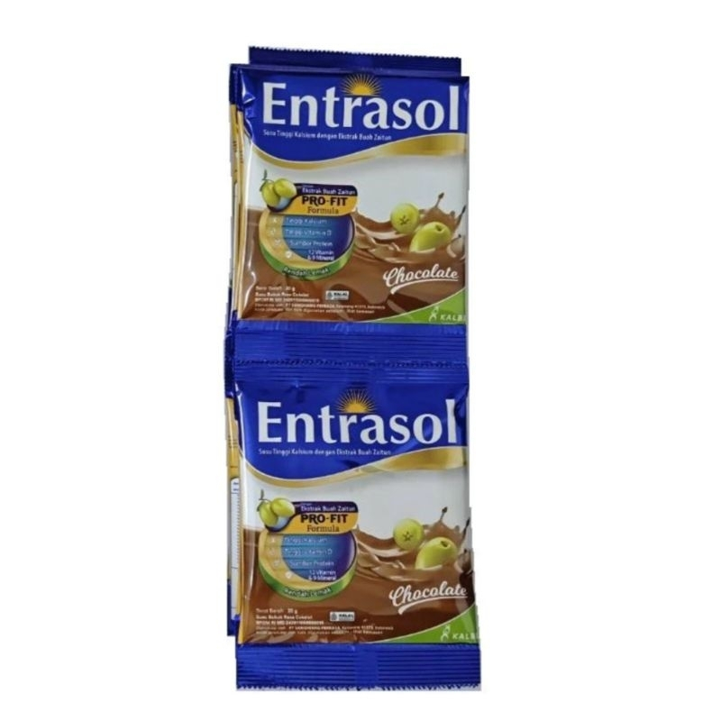 

Entrasol Susu Lansia Sachet 1 Renteng Isi 10 Coklat / Entrasol Coklat