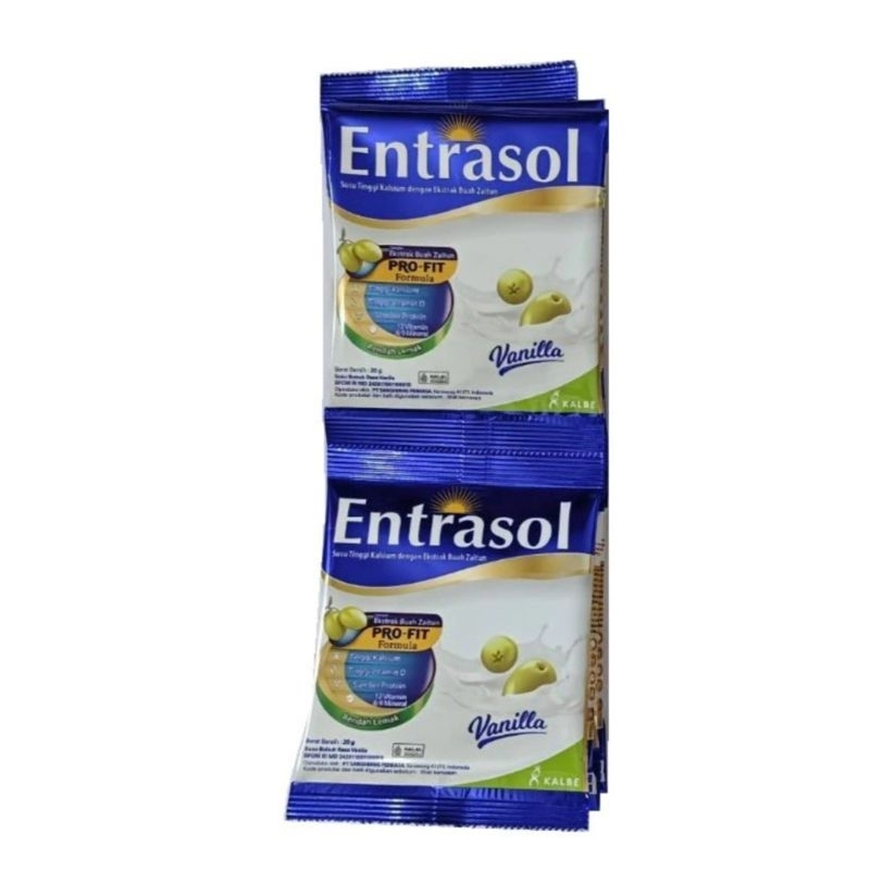

Entrasol Susu Lansia Sachet 1 Renteng Isi 10 Vanilla / Entrasol Vanila