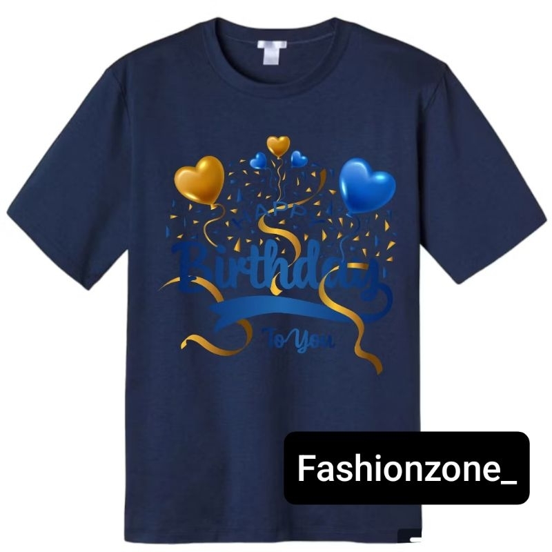 Kaos Oblong Dewasa Happy Unisex Cewek Cowok Pakaian Oblong Dewasa