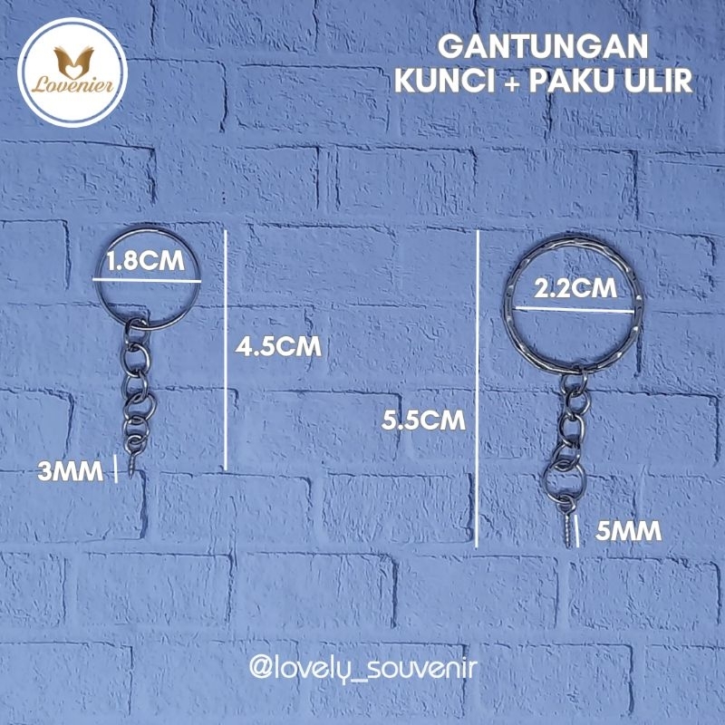 Gantungan Kunci/Paku Ulir/Ring Gantunan Kunci