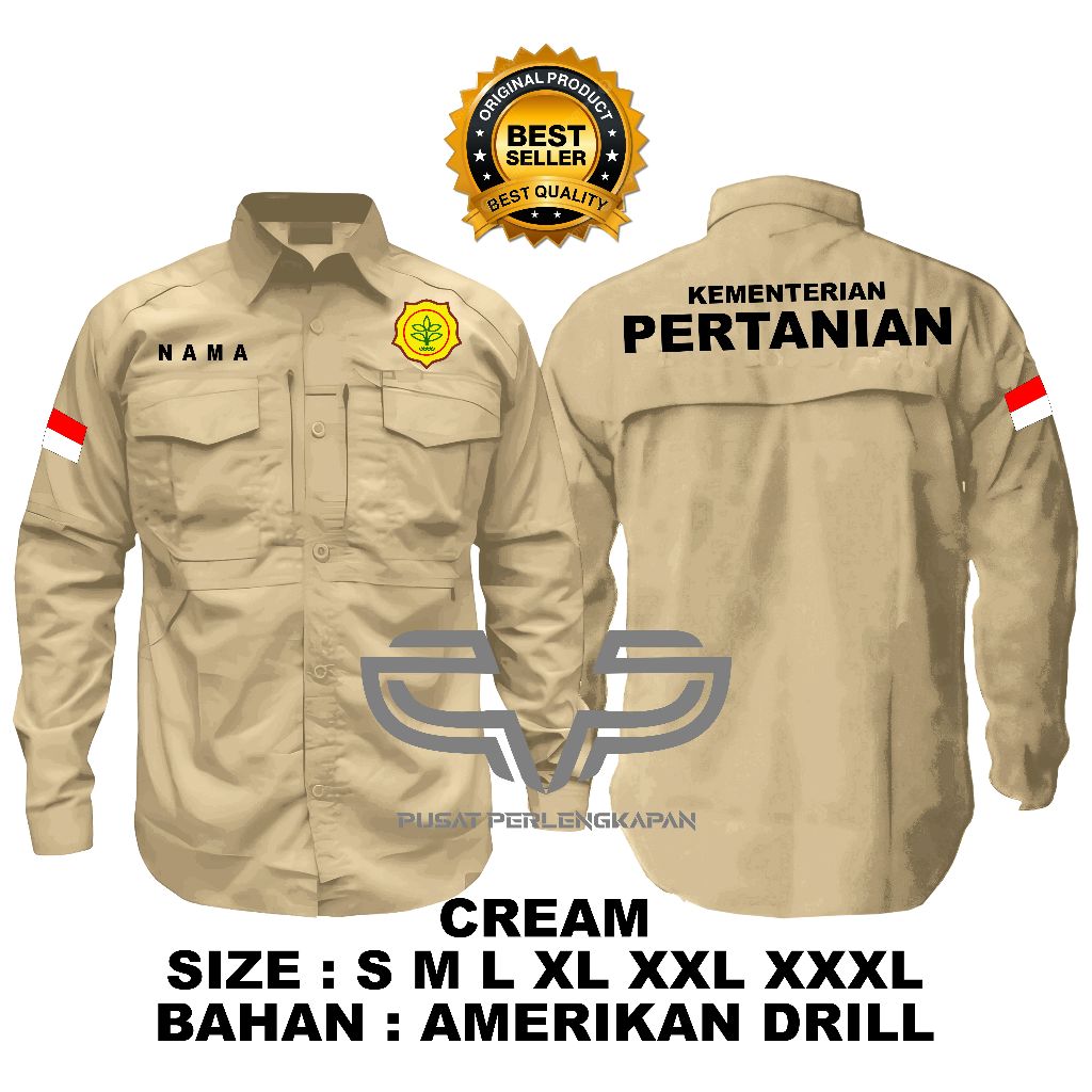 Kemeja Tactical M-TAC KEMENTERIAN PERTANIAN / Kemeja Tactical Outdoor / Kemeja Lapangan / Kemeja Tac
