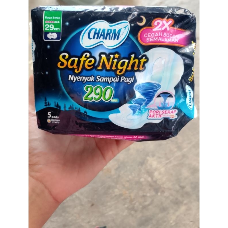 charm safe night 29 cm isi 5 pads