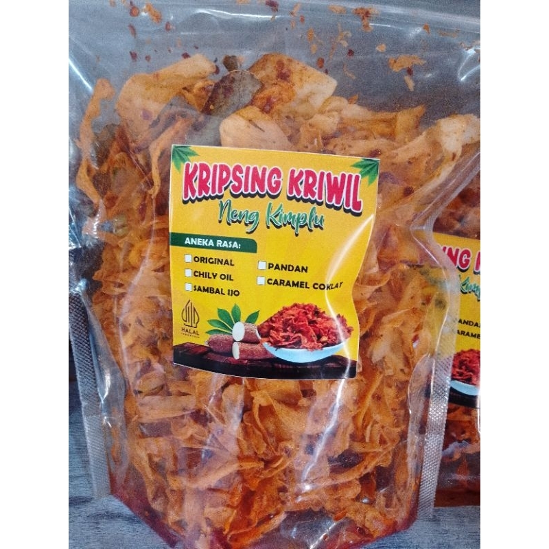 

KERIPIK SINGKONG KRIPSING KRIWIL NENG KIMPLU RASA CHILI OIL ATAU PEDAS ORIGINAL 250g