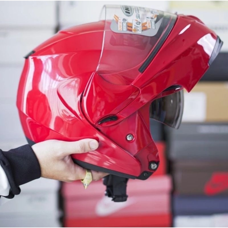 HELM INK TOPGEAR RED MODULAR TOP GEAR TOURING FLIPUP ADVENTURE