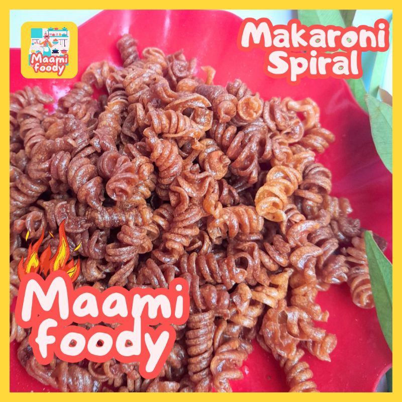 

100gr Makaroni Spiral | Balado pedas | Maamifoody | Renyah Gurih pedas Bikin nagih