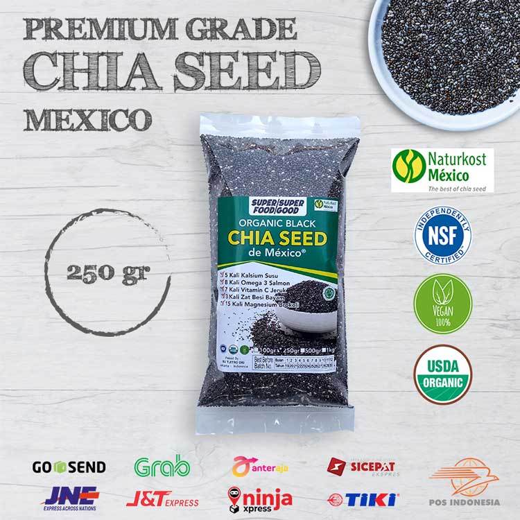 

Chiaseed Meksiko Organik 250gr Biji Chia Hitam Original