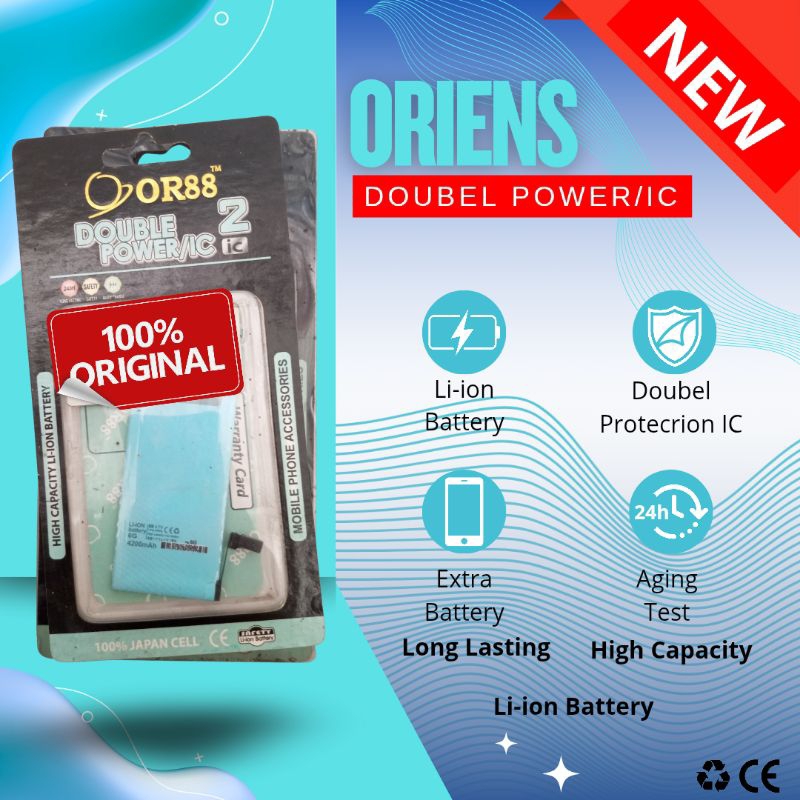 BATERAI BATTERY IPHONE 6G/ORIENS DOUBEL POWER/IC/BATTERY BERGARANSI