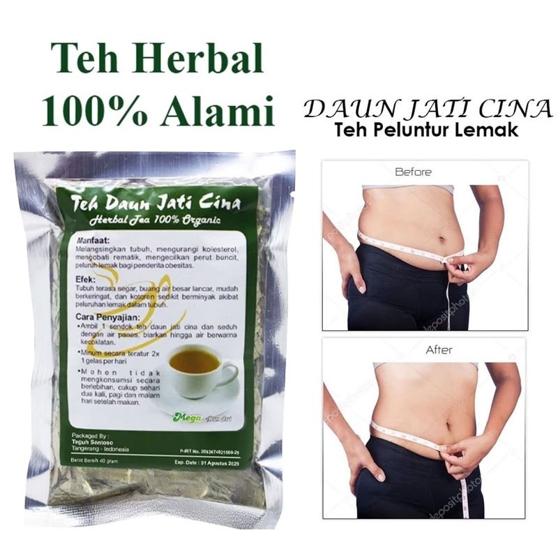 

Teh Daun Jati Cina Alami Herbal Teh Diet Pelangsing Penurun Berat Badan