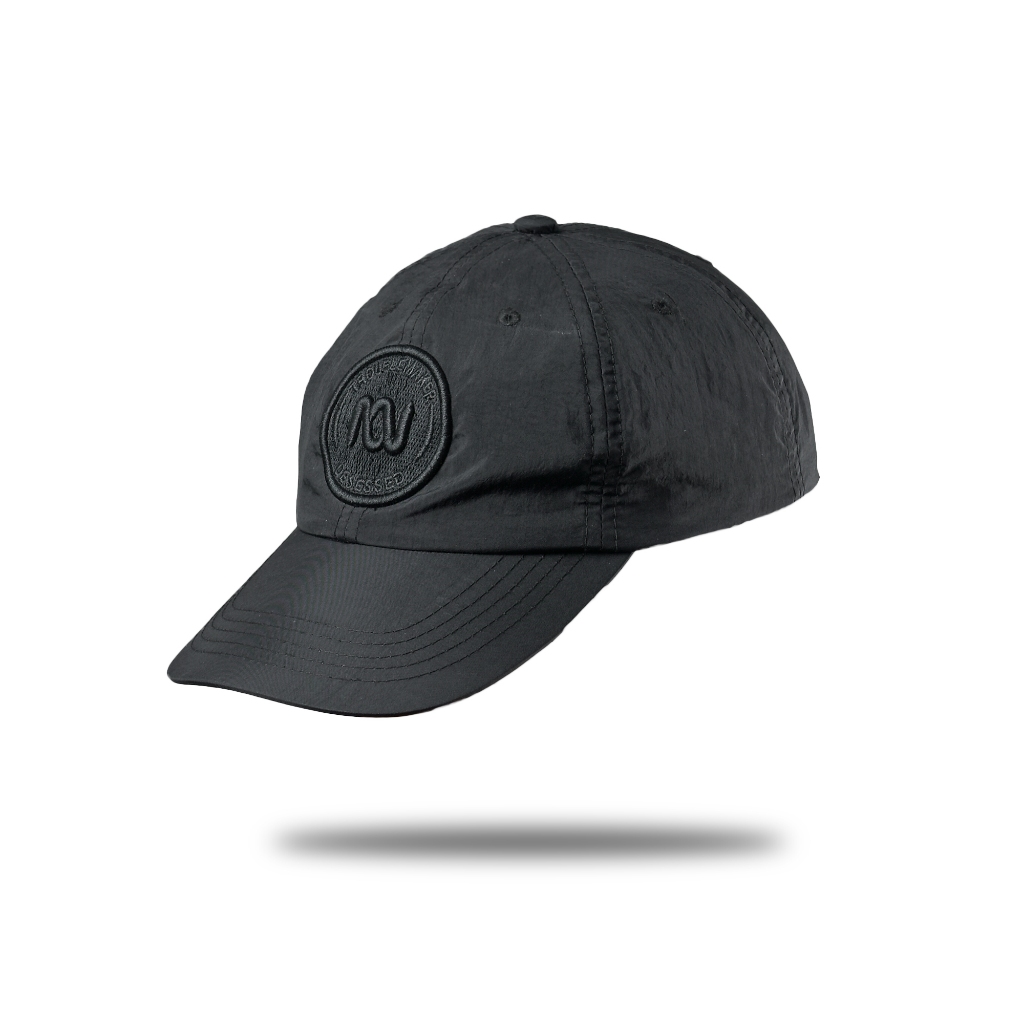Troublemaker Caps Baseball Topi Baseball Crinkle Hitam All Size Shadow Black Crinkle Cap Olahraga Ka