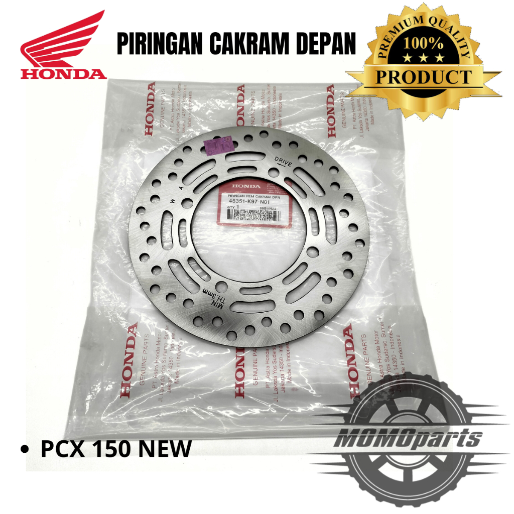ORIGINAL 100% PIRINGAN CAKRAM DEPAN DISC BRAKE MOTOR HONDA K97 PCX 150 NEW KUALITAS ASLI AHM ORI DIS