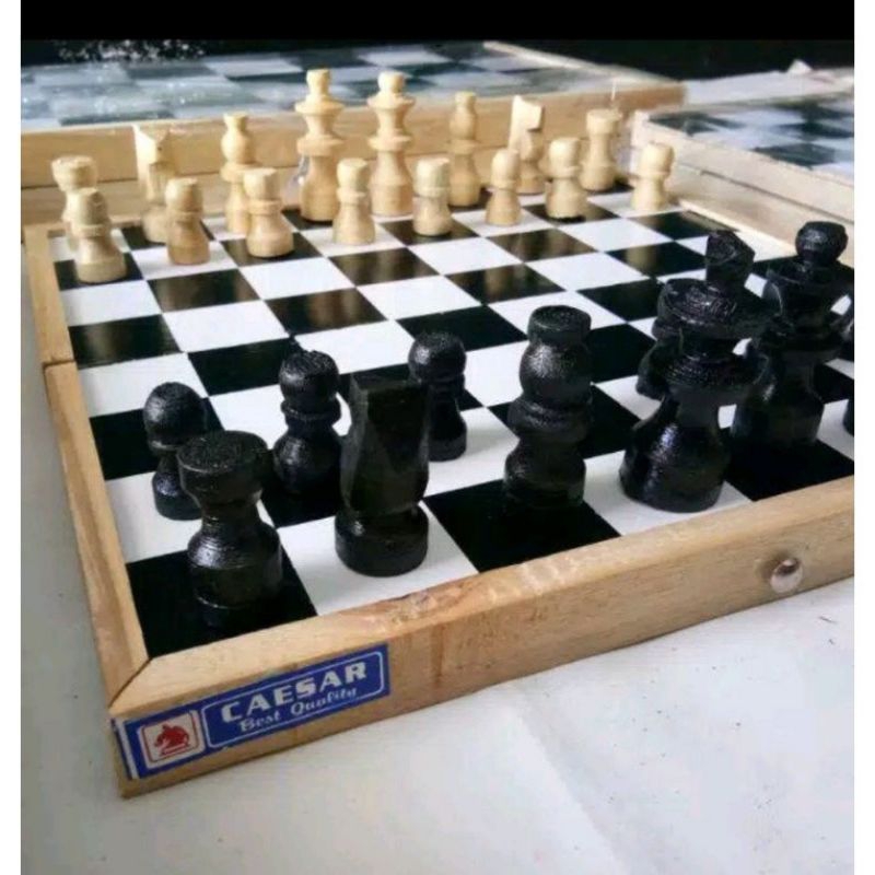 Papan Catur Lipat Plastik Kayu Ukuran 28 32 36 40 50 Standar Umum dan Mainan Kecil Magnet