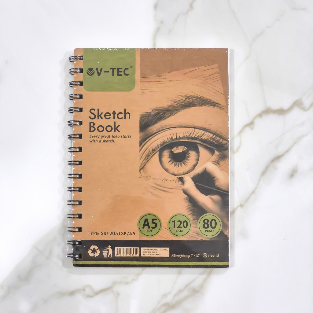 

Sketch Book V-TEC SB12051SP/A5 Ring Samping A5 120gsm 40 Sheets
