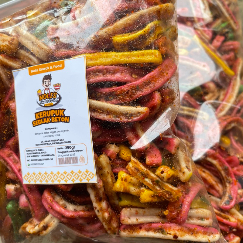 

Seblak Beton Special Pedas Chili Oil | 250gram // Kerupuk Jaat Cemilan Nolis Snack