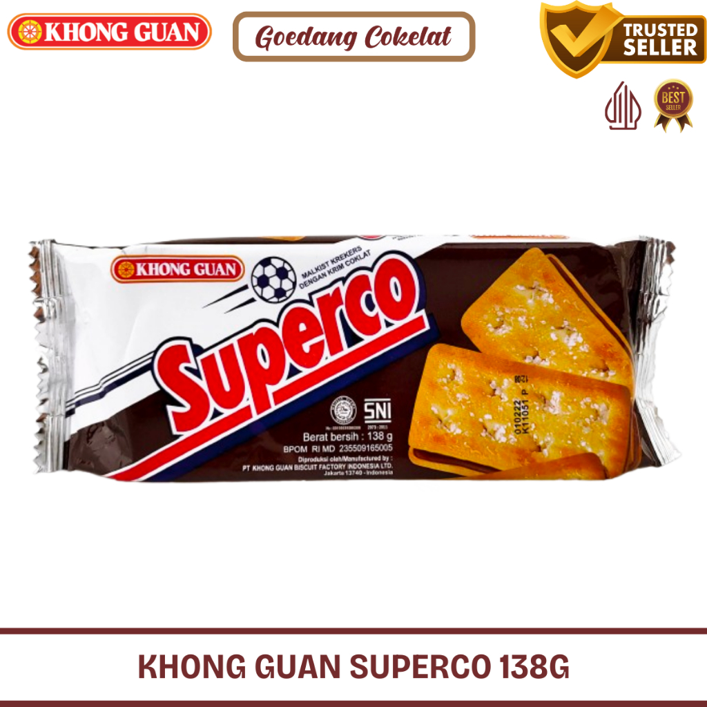 

READY STOCK Khong Guan Superco Chocolate Krekers Coklat 138g