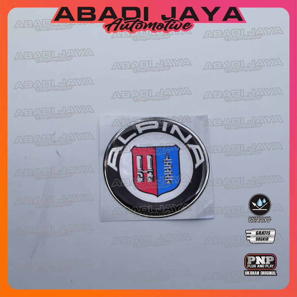 emblem alpina / emblem timbul alpina / stiker 3d alpina / stiker emblem alpina / sticker alpina