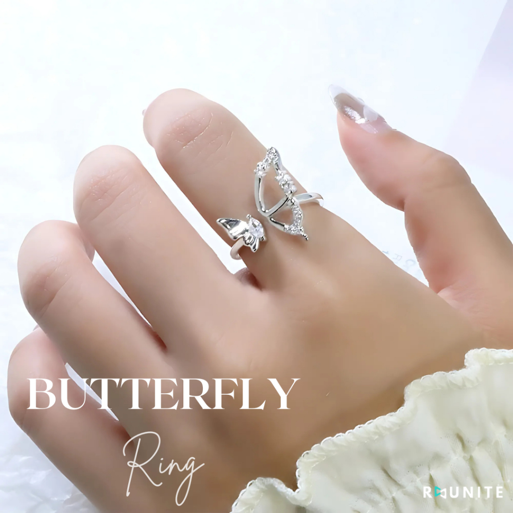 Reunite Jewelry - Cincin Wanita Aesthetic - Butterfly Ring