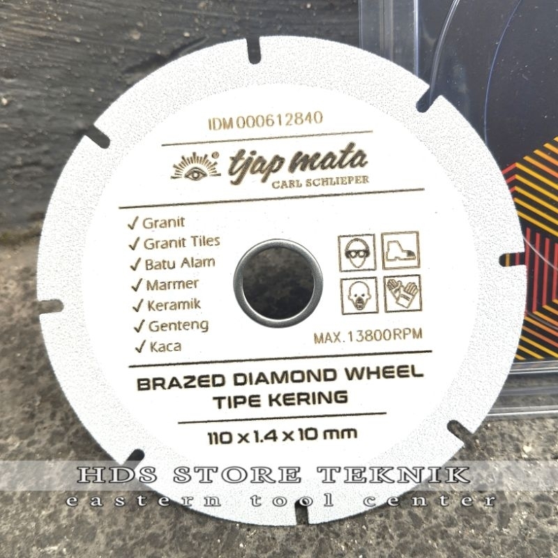 Diamond Wheel 4 inch DRY CAP TJAP MATA Gerinda Potong Keramik granit 110 Mm