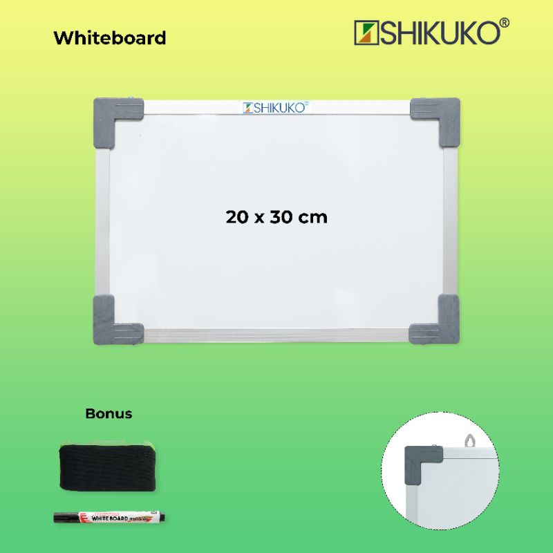 

Papan Tulis Whiteboard Gantung Shikuko 20 x 30 cm