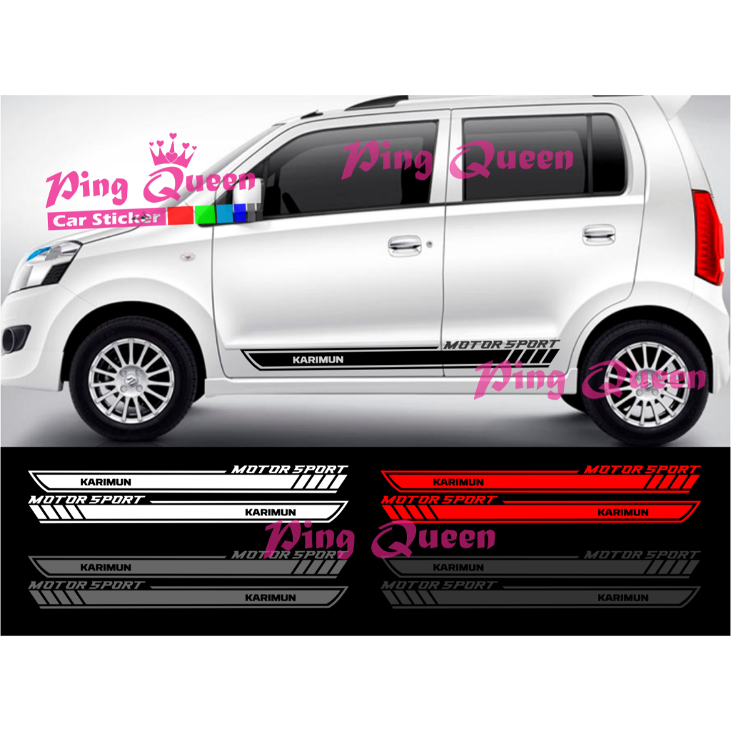 Sticker stiker mobil karimun cutting sticker mobil suzuki karimun sticker mobil terbaru