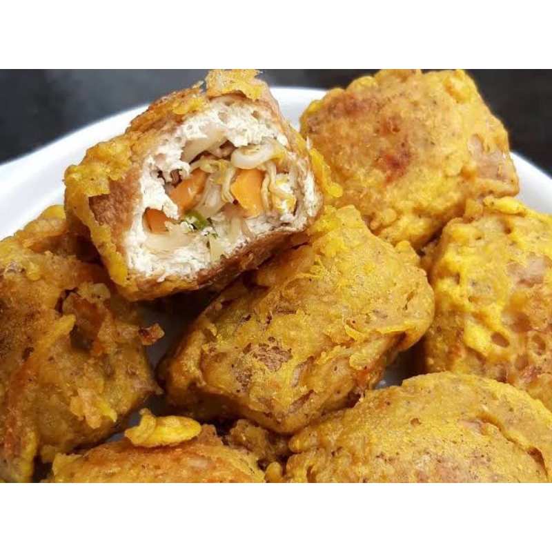 

tahu isi sayur (kol , wortel) Frozen setengah Mateng isi 10