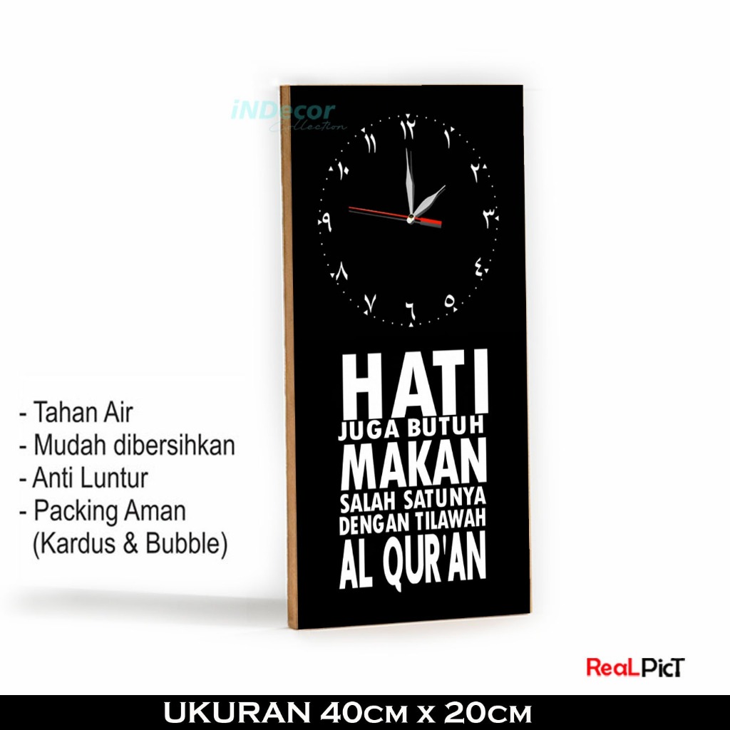 Jam Dinding Estetik - Jam Dinding Motivasi Islami | Aksesoris Rumah Minimalis