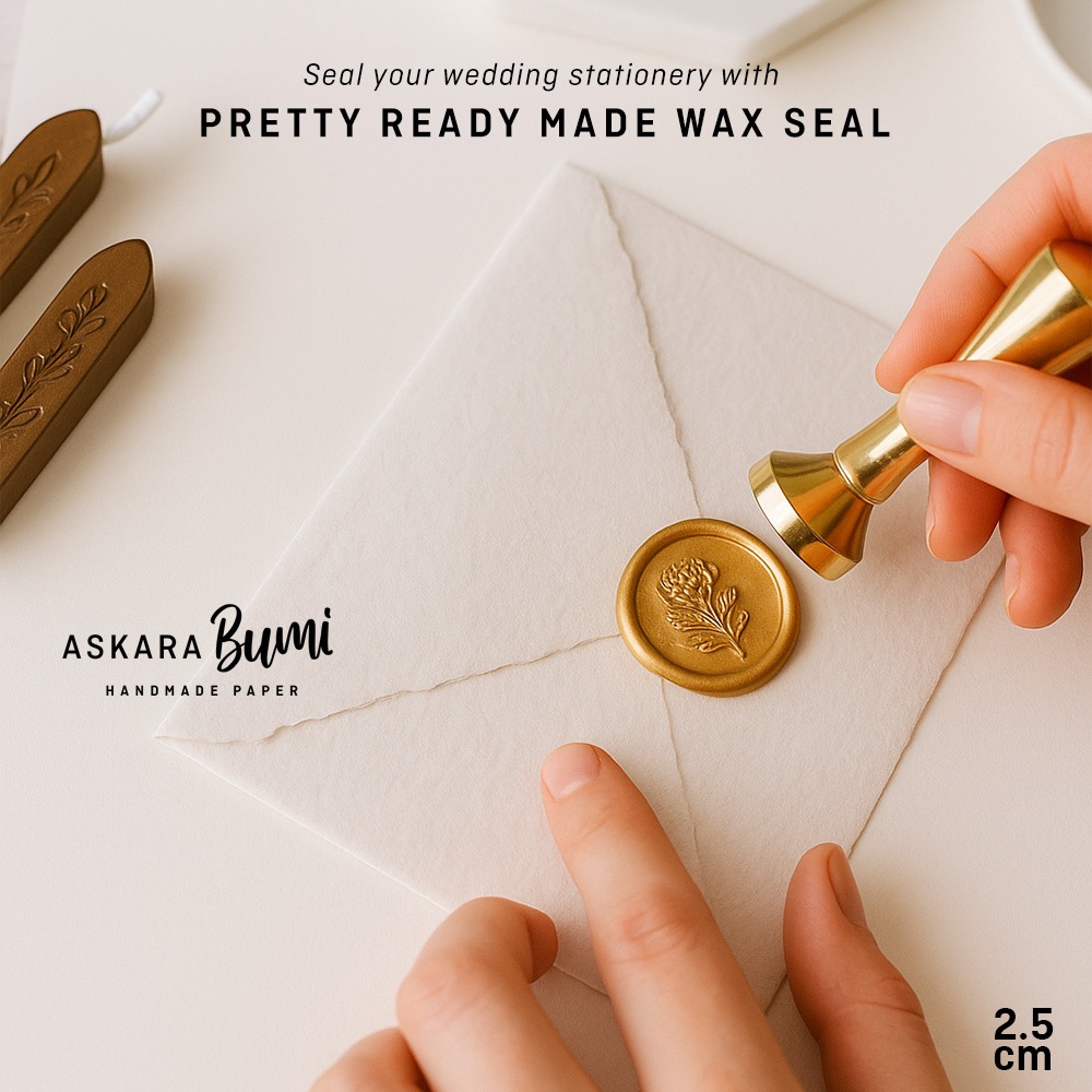 

Wax seal coin stamp candle lilin beads stampel surat undangan vintage invitation